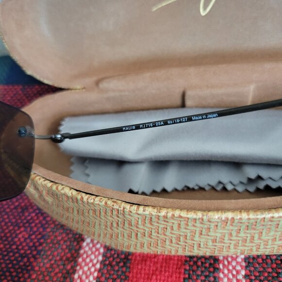 Maui Jim Frigate MP-BG Rimless Titanium Polarized Sunglasses Brown Lens Japan - Picture 7 of 8